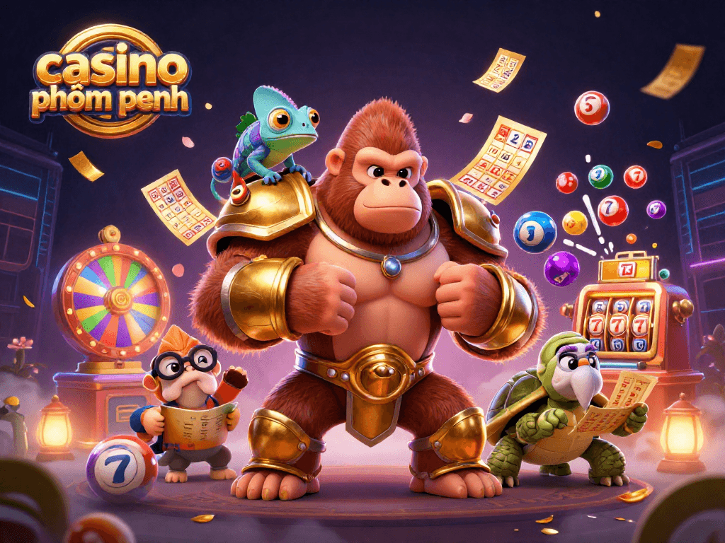 Experience thrilling casino games at casino phnom penh with dynamic characters and vibrant illustrations.