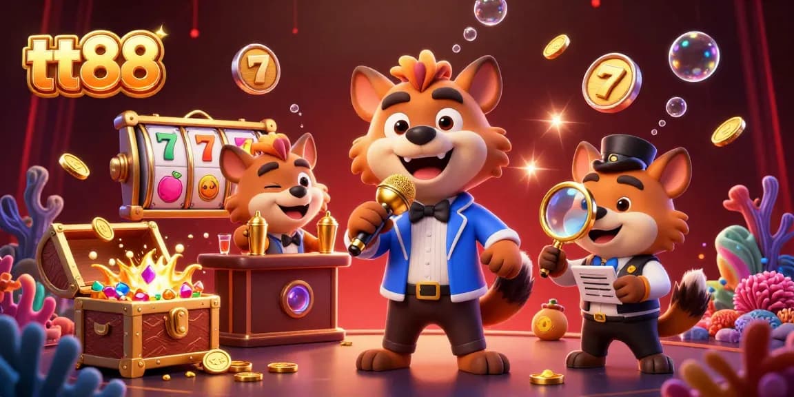 Experience the vibrant laughter and excitement at tt88's casino, featuring lively hyenas in a packed scene.