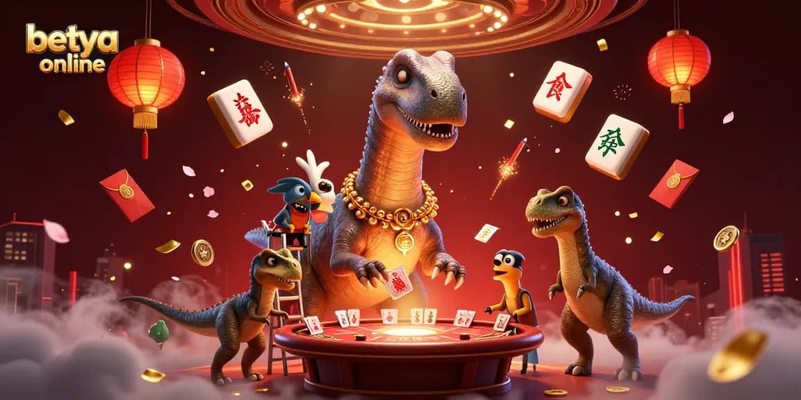 Engage in thrilling gameplay at betya online, a vibrant 3D casino illustration showcasing unique characters and elements.