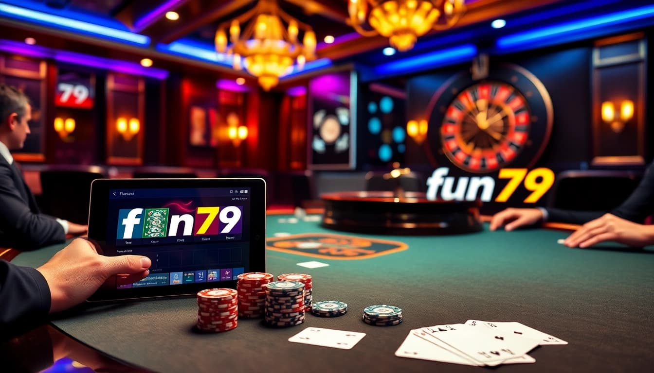 Experience the thrill of betting at fun79 with vibrant poker tables and engaging games.