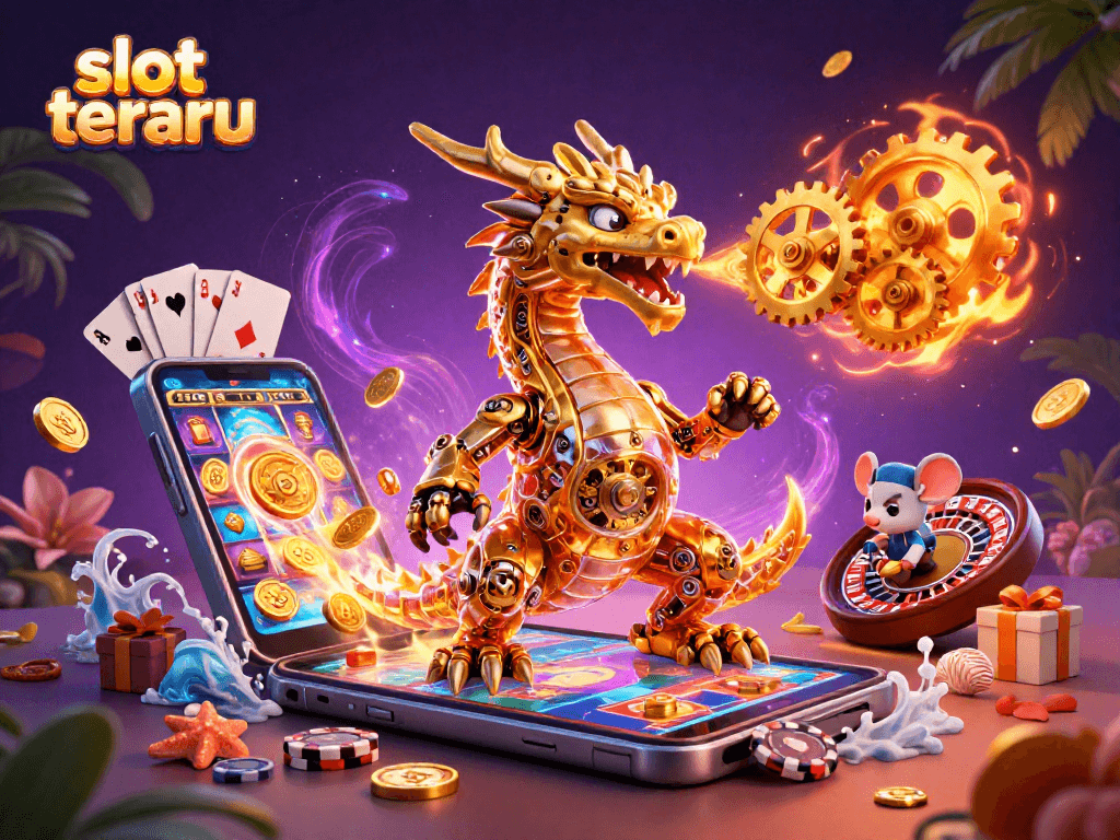 Experience slot terbaru excitement through vibrant 3D casino art with dynamic game elements.