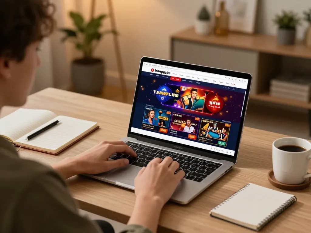 Engaging online gaming moment at trang chủ gg88 with user exploring live casino experiences.