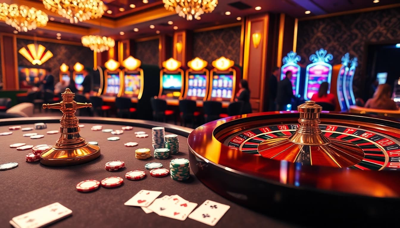 Experience the excitement of casino gaming at https://68vip.sh/ with vibrant poker chips and elegant tables.
