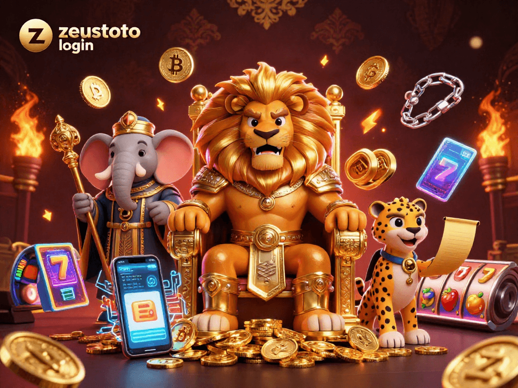 Engage with zeustoto login and join the dynamic gaming world featuring the lion king and rich casino elements.