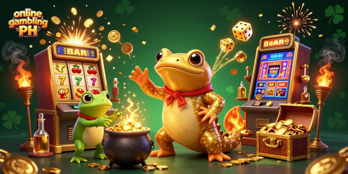 Experience excitement with online gambling PH in this vibrant casino illustration featuring gold coins.