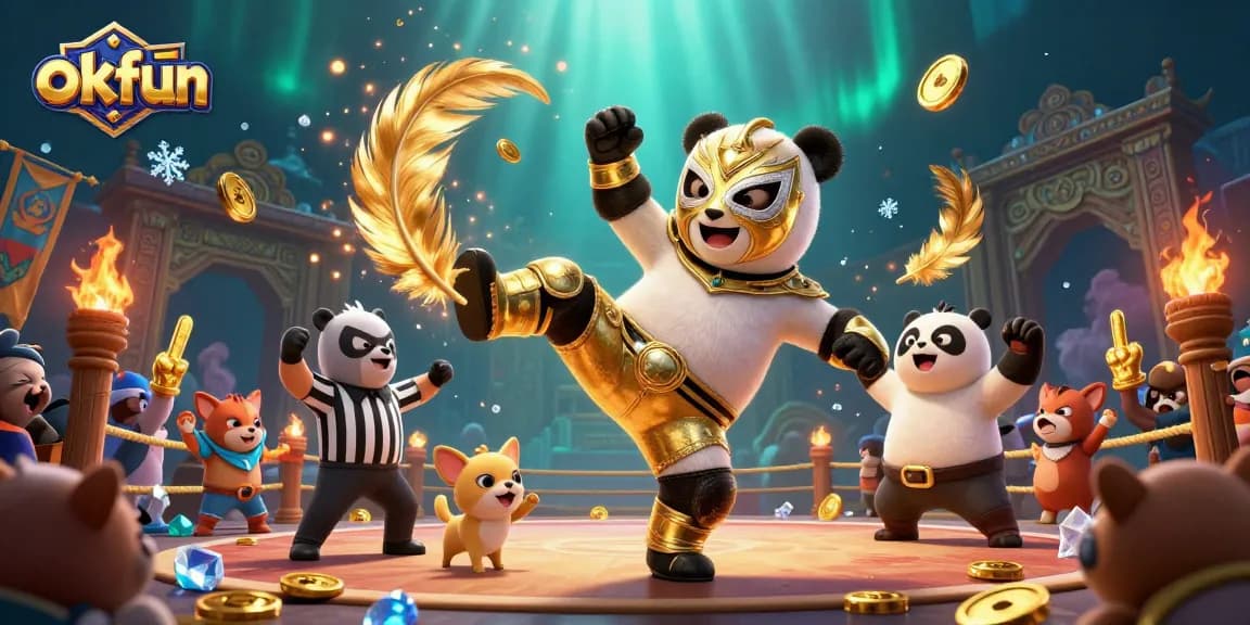 Engage in thrilling gaming experiences on okfun with dynamic casino elements and vibrant characters.