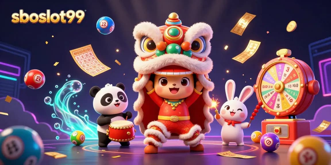 Engage with sboslot99 as the vibrant lion dance celebrates big wins among lottery games.