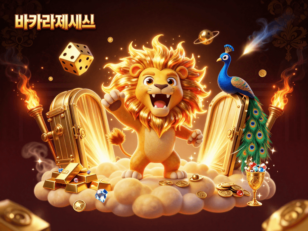 바카라사이트에서 안전하게 게임을 즐기는 3D 일러스트레이션
