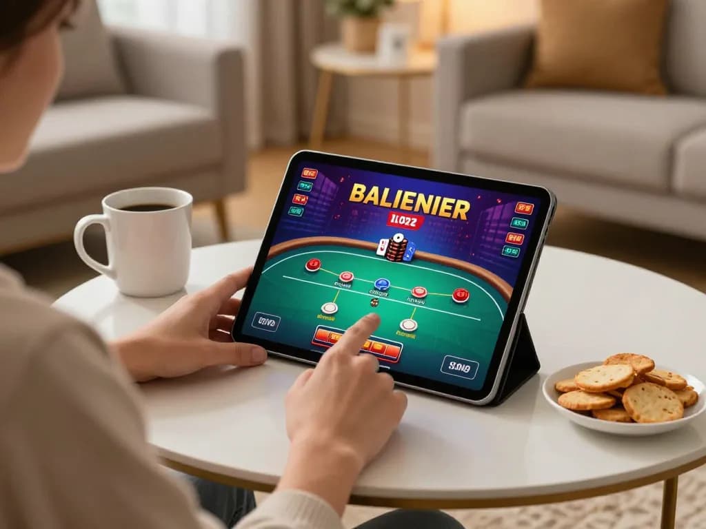 Engaging in tg88 đăng nhập on a tablet while enjoying a cozy home poker game.