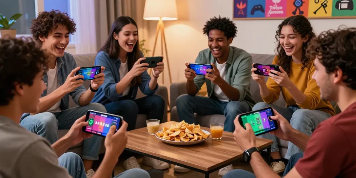 Tiranga Game Login scene showcasing players engaging in vibrant color prediction games on mobile devices.