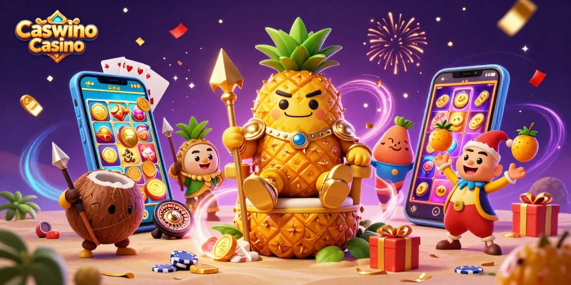 Engage with Caswino Casino's vibrant adventure featuring diverse characters and exciting game elements.