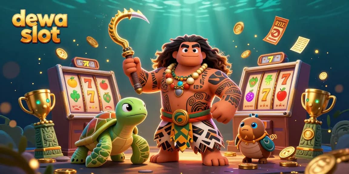 Dive into the exhilarating world of dewa slot as slots spin wildly amidst vibrant characters and glowing elements.