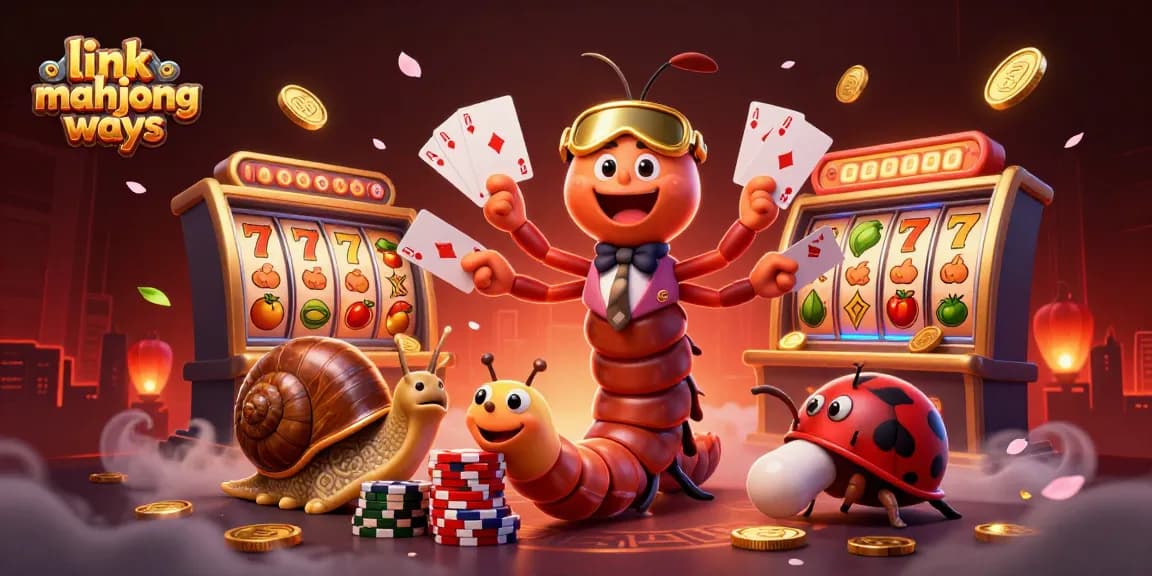 Engage in thrilling gameplay with link mahjong ways in this vibrant casino scene featuring dynamic characters and rich slot elements.