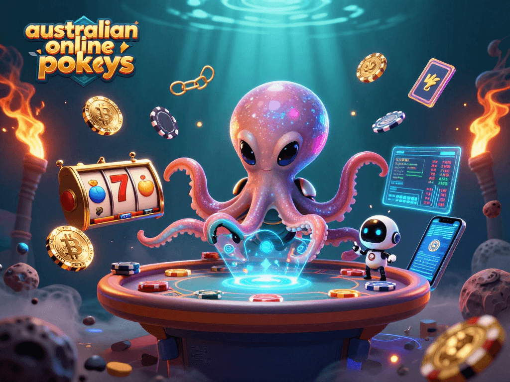 Play exciting australian online pokies with animated alien characters and vivid slot elements.