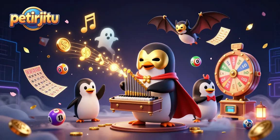 Mainkan game di petirjitu dengan 3D penguin dan elemen lotere yang dinamis.