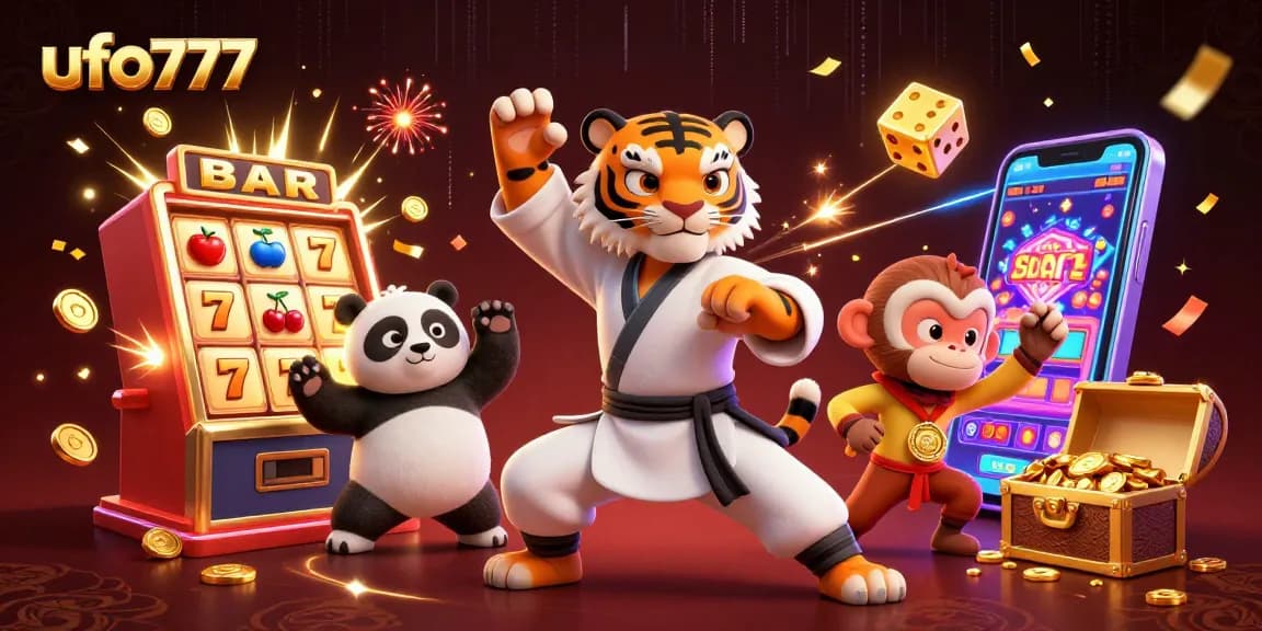 Experience thrilling gameplay at ufo777 with vibrant casino elements and dynamic characters.