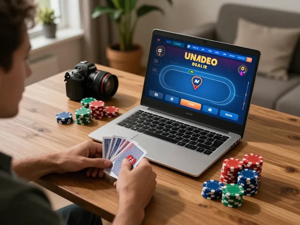 Engaging online poker experience with 98win1 interface, colorful chips, and player focus.
