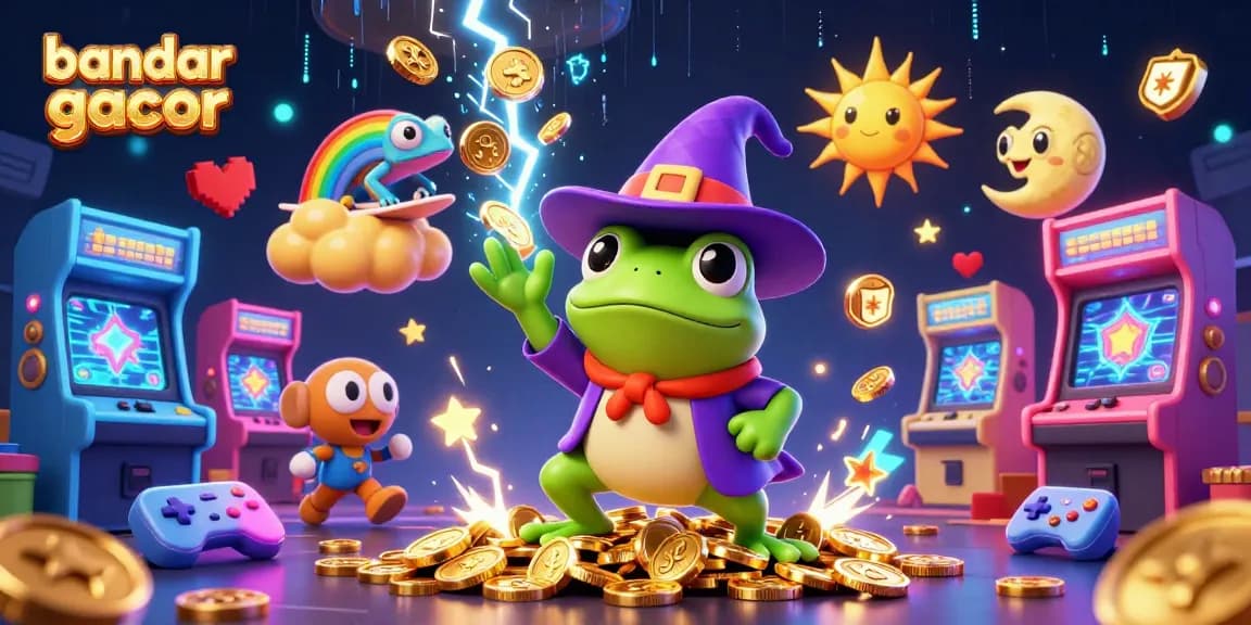 Experience thrilling gameplay at bandar slot gacor with vibrant characters and golden coins.