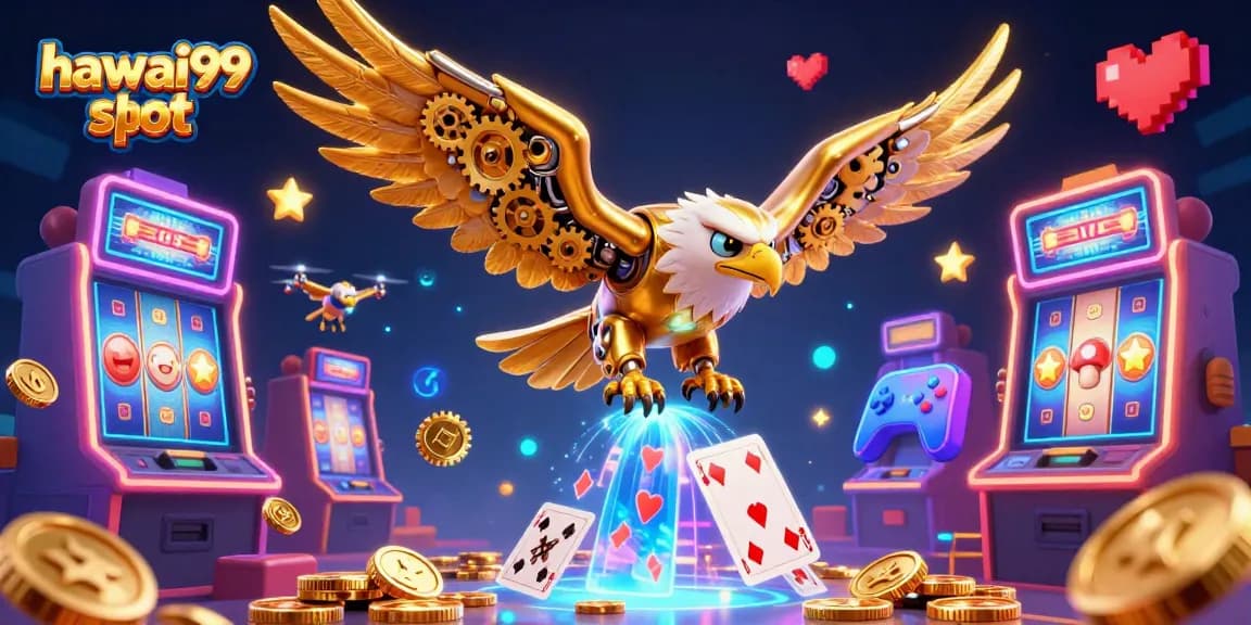 Engage with the thrilling hawai99 slot experience amidst vibrant 3D casino elements.