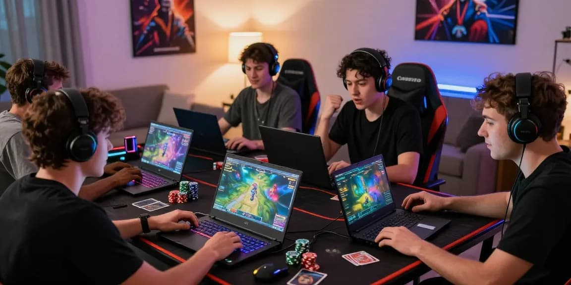 Online gaming excitement at mahajitu platform with players engaged in vibrant game activities.