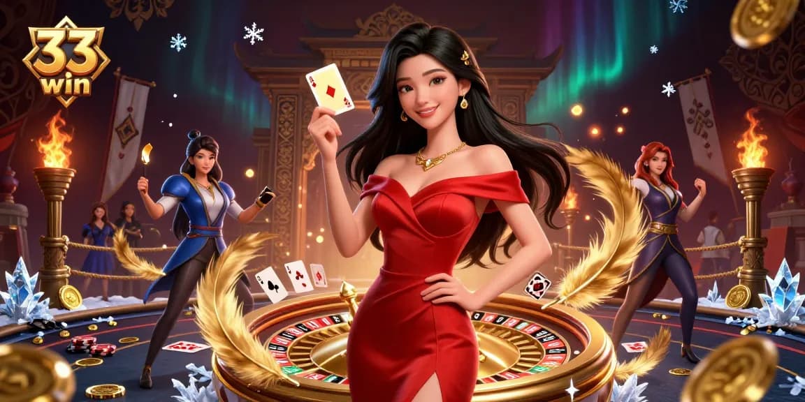 Experience thrilling wins at 33 win with stunning casino visuals, vibrant gaming atmosphere.