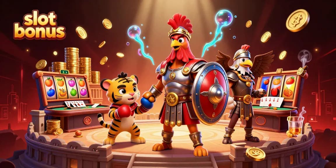 Experience exciting moments in slot bonus games with this vibrant casino illustration.