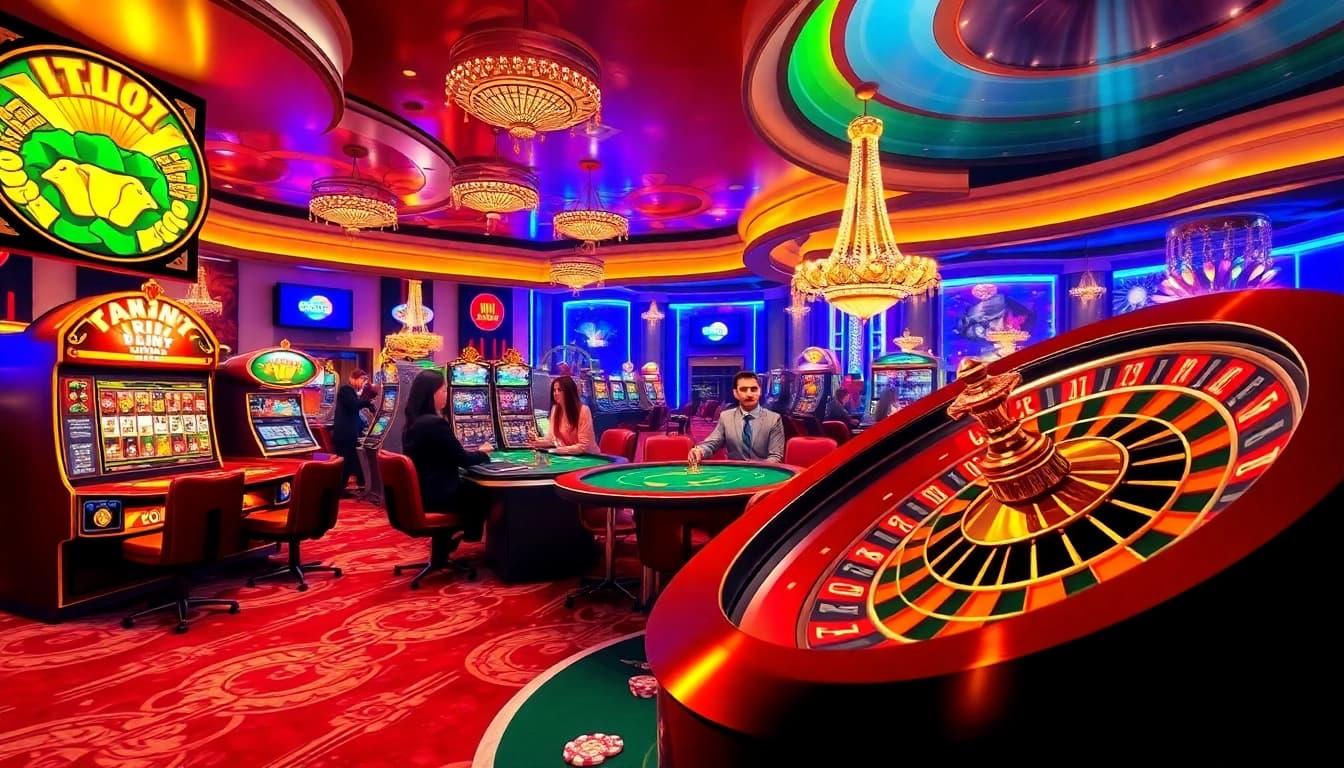 Engaged gamblers celebrate wins at the luxurious gaming tables of https://rr88co.net/ casino, enjoying a vibrant atmosphere.