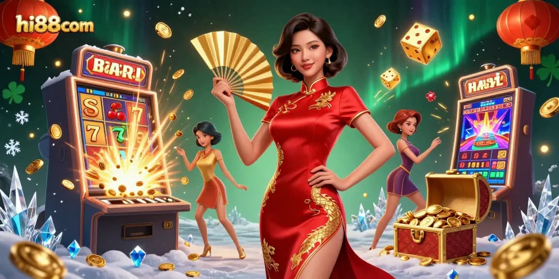 Experience winning big at hi88com with dynamic slot machines and vibrant casino elements.