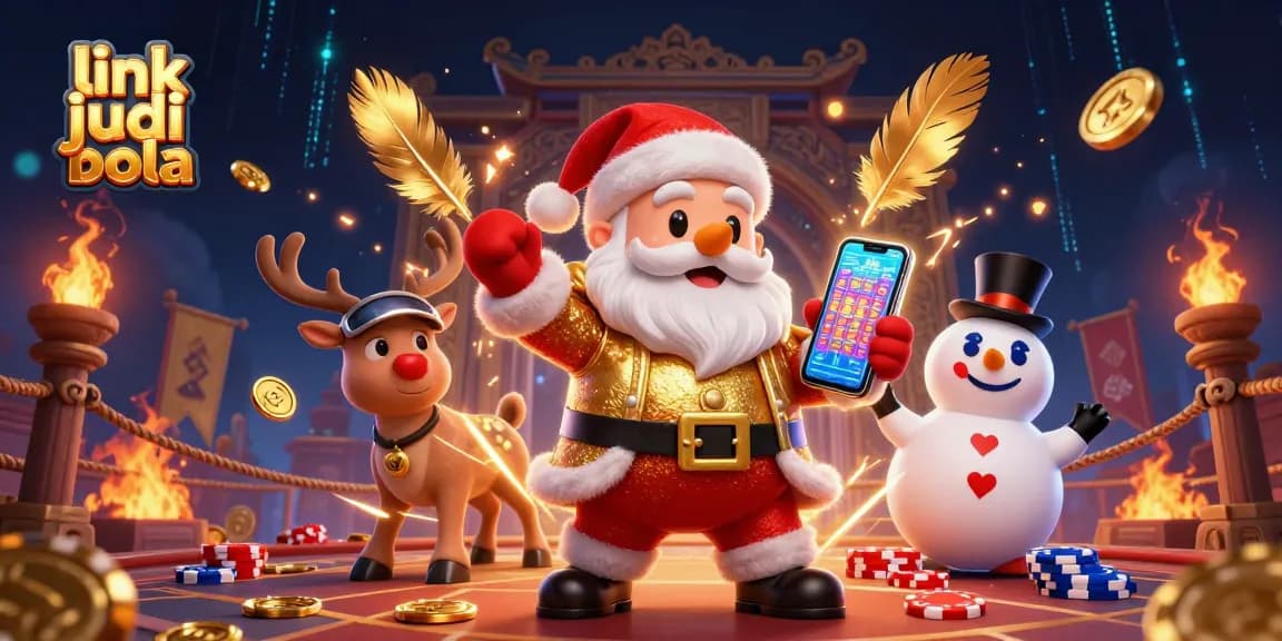 Experience link judi bola excitement with Santa Claus, his reindeer, and a poker chip snowman!