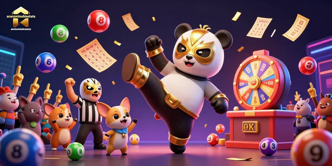 Join the action with anatomisebiostats as the wrestler panda kicks in the exciting online lottery scene!