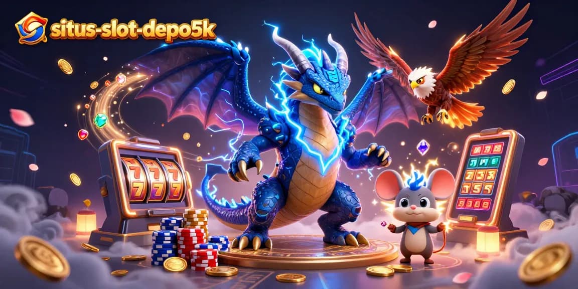 Spin the reels at situs-slot-depo5k with thrilling jackpot excitement and vibrant casino-themed elements.