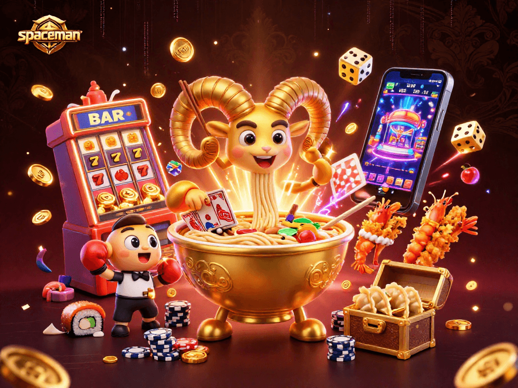 Spaceman theme with vibrant casino characters engaging in a jackpot scene and dynamic elements.