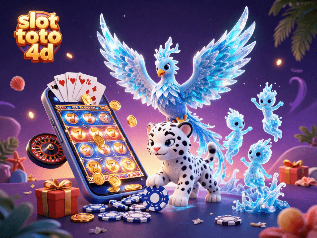 Engage with slot toto 4d in a vibrant 3D casino world filled with characters and gaming action.
