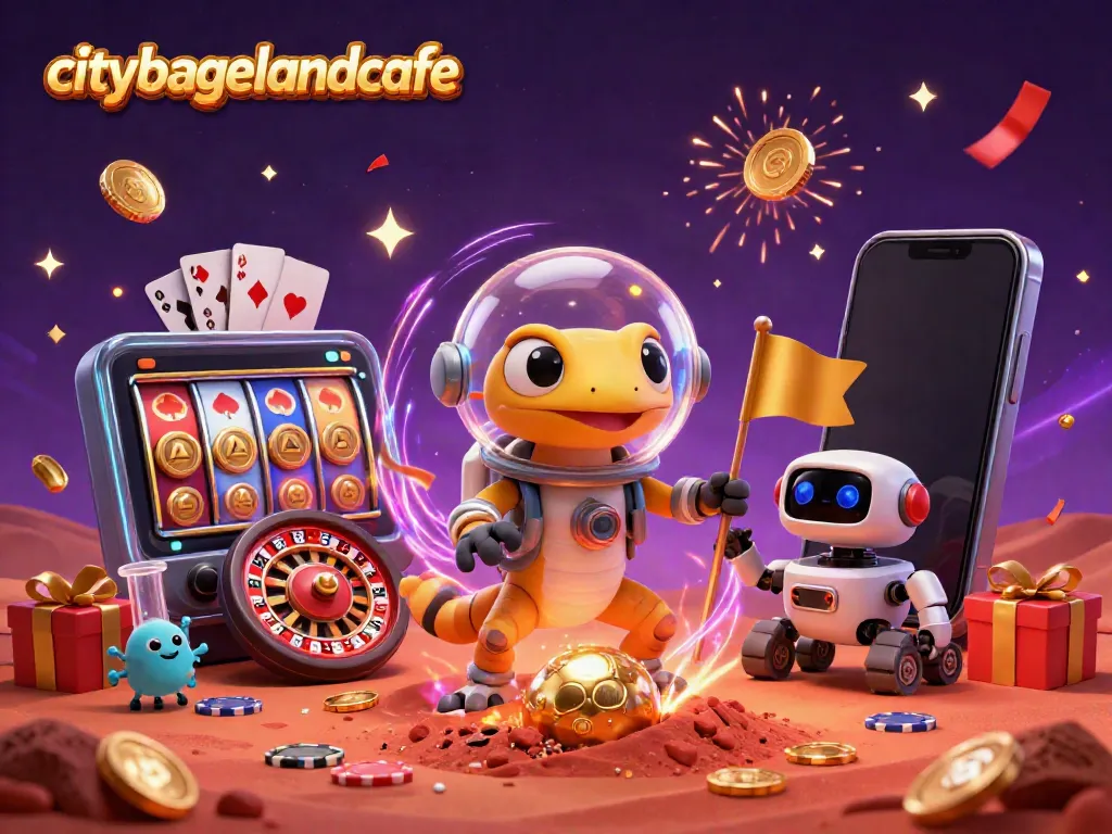 citybagelandcafe menang dalam petualangan kasino dengan gecko Mars dan robot pemandu.
