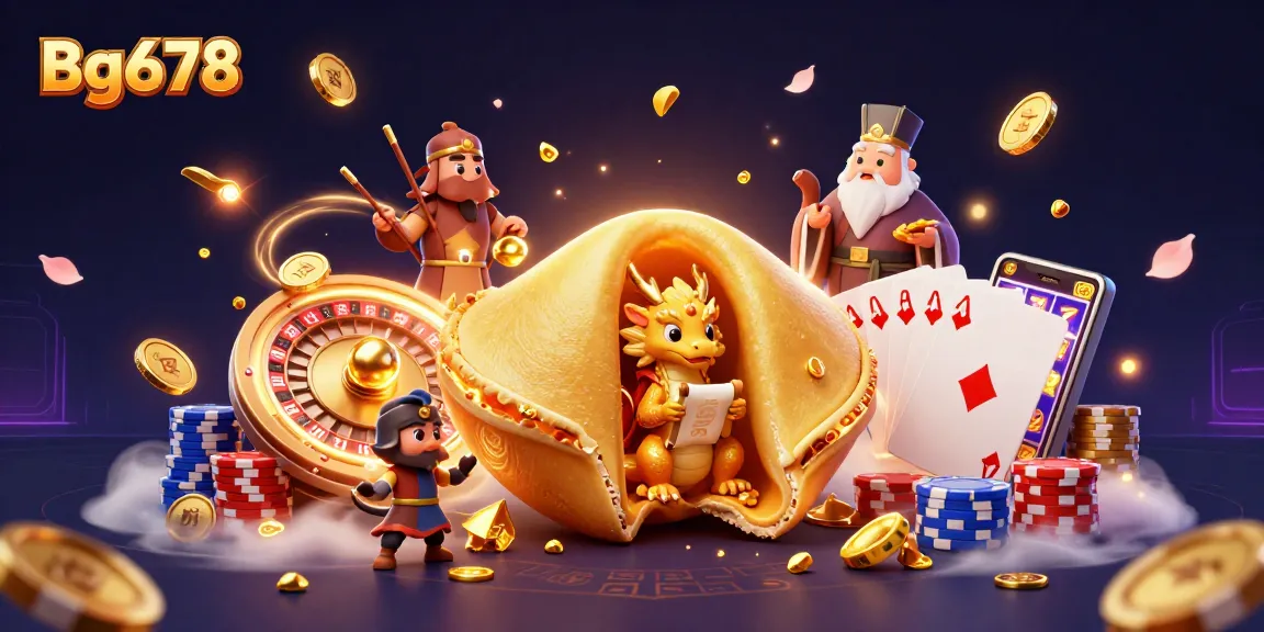 Spin slot reels and win with Bg678's vibrant casino scene filled with golden treasures.