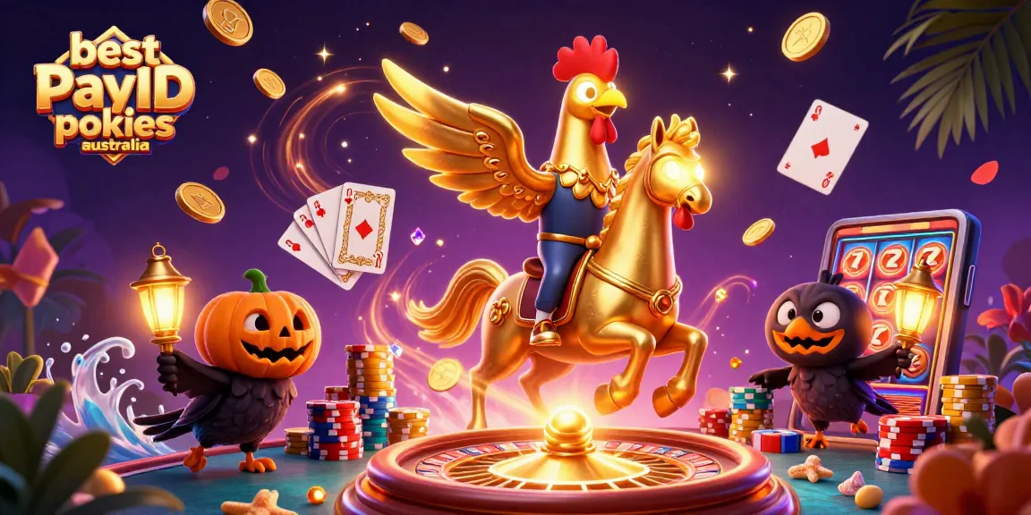 Engage with the best PayID pokies australia in an enchanting midnight casino scene.
