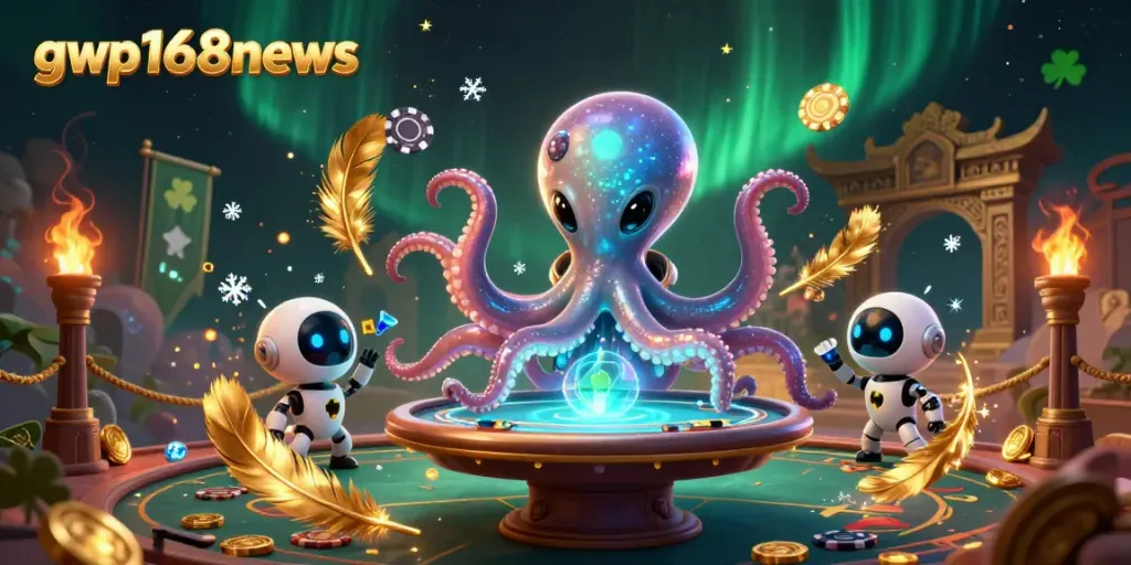 Permainan kartu intergalaksi menampilkan gwp168news dalam ilustrasi 3D, mempesona dengan detail fantastis.
