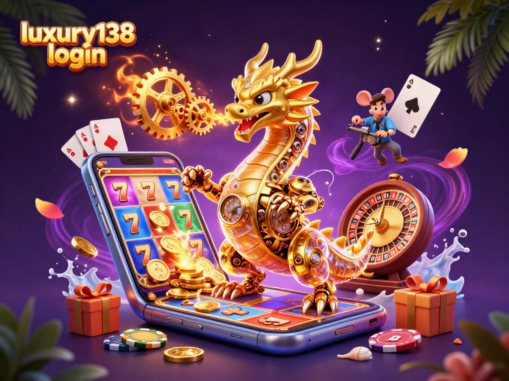 Login luxury138 untuk bermain game slot dengan naga emas dan peralatan kasino yang menarik.