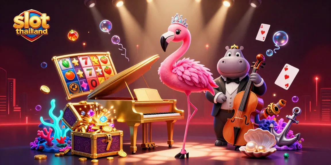 Experience the vibrant action of slot thailand with lively characters and golden slot reels.