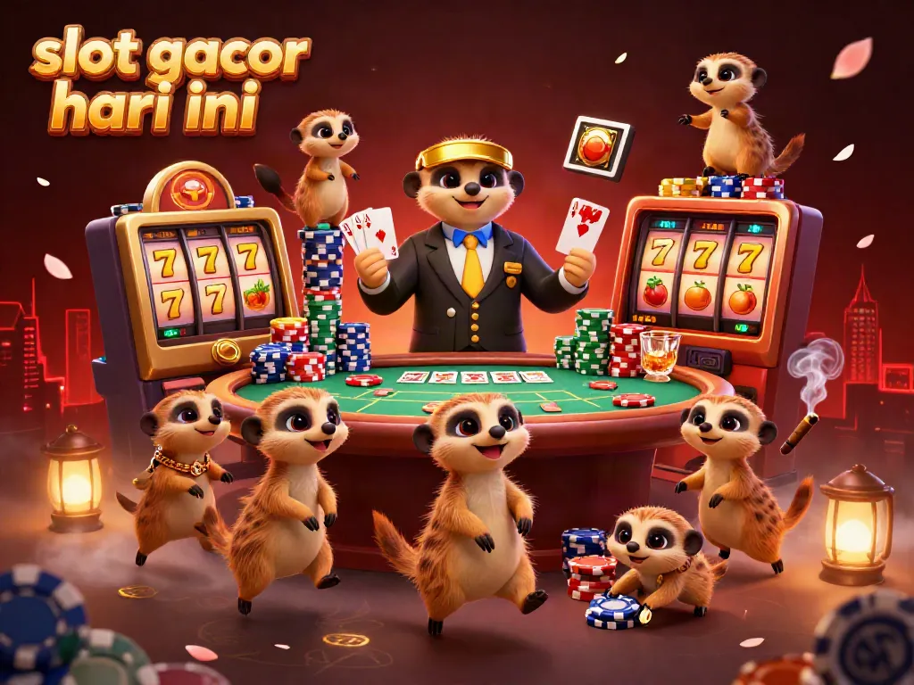Meeerkat bermain slot gacor hari ini di kasino virtual dengan suasana yang meriah