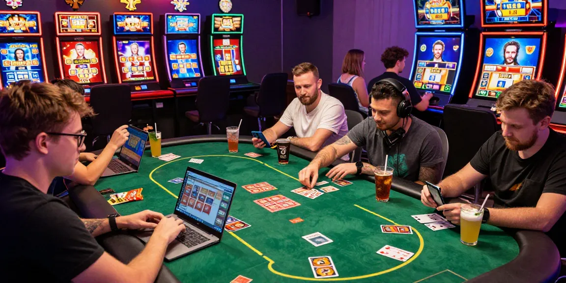 Exciting gaming atmosphere showcasing players involved in diverse card games at gamebaidoithuong is, with vibrant graphics and interactive gameplay.