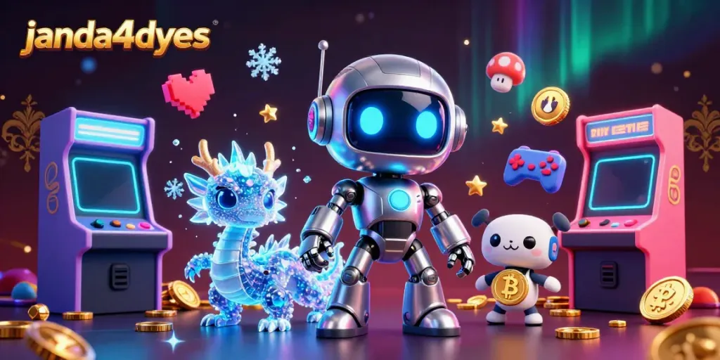 Segera mainkan janda4dyes dengan robot cyberpunk dan dron bitcoin dalam atmosfer kasino online yang menyenangkan.