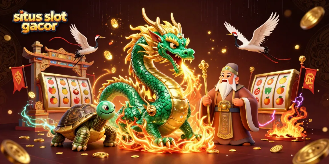 Menangkan jackpot di situs slot gacor dengan ilustrasi naga giok dan simbol beruntung yang memikat.