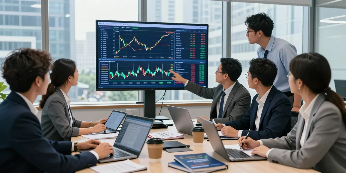 Para trader di kantor modern merundingkan info kakakjudi dan strategi trading.