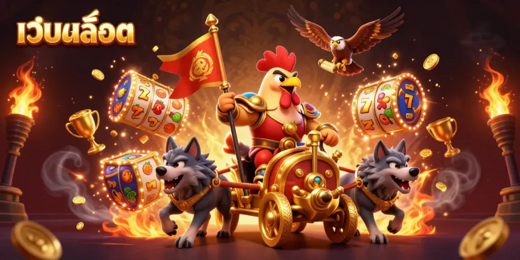 Engage with เว็บสล็อต through thrilling slot games featuring lucky 7s, golden trophies, and animated characters for an immersive experience.