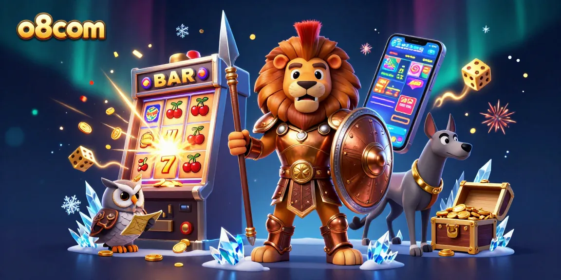 Join the excitement at o8com with a vibrant 3D casino scene featuring heroic characters and dazzling jackpots.