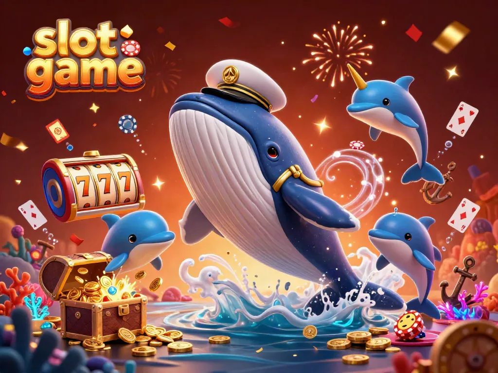 Engage with a captivating slot game scene featuring vibrant underwater characters and dynamic casino elements.