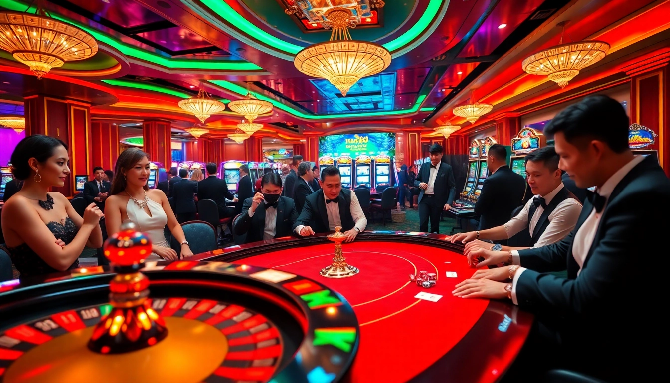 Experience the excitement of gambling at nhà cái Man88 with thrilling poker games and vibrant casino atmosphere.