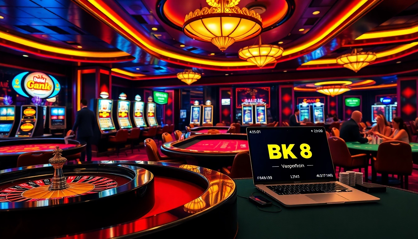 Experience the thrill of BK8 เว็บตรง with luxurious casino tables and vibrant gaming action.