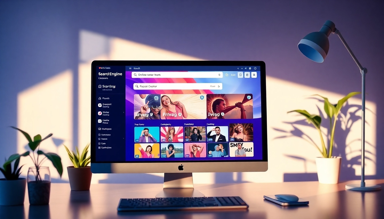 OnlyFans Search interface highlighting features for discovering creators and maintaining privacy.